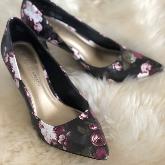 christian siriano floral heels